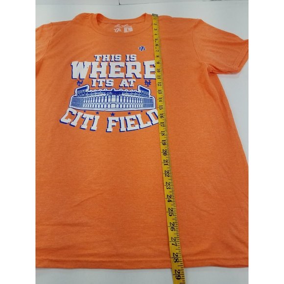 The 7-Line Citi Perks “This Is Where It’s At” Citi Field T-Shirt L Orange B3 - Picture 7 of 10